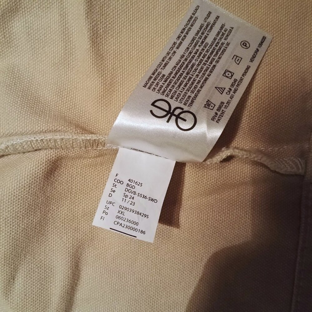Gloria Vanderbilt Khaki Tan Cotton Canvas Anorak Utility Jacket Size XXL - Picture 10 of 10